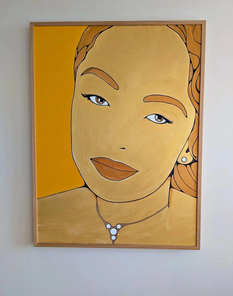Original Acrylic Painting - Stylized Portrait by Adam Jarvis