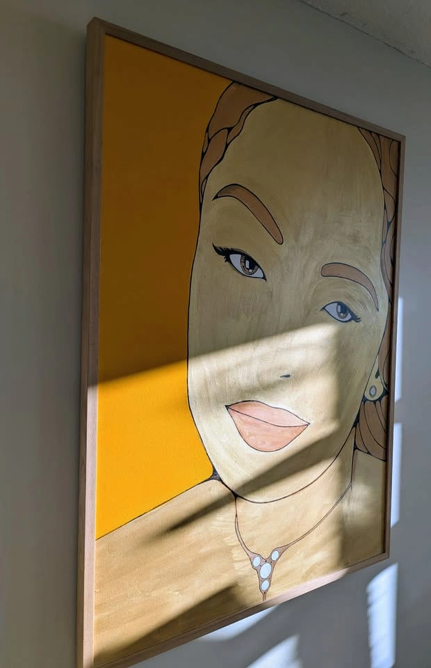 Original Acrylic Painting - Stylized Portrait by Adam Jarvis - photo 2