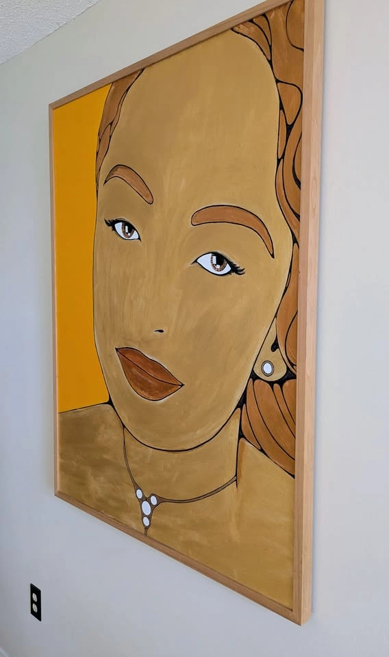 Original Acrylic Painting - Stylized Portrait by Adam Jarvis - photo 3