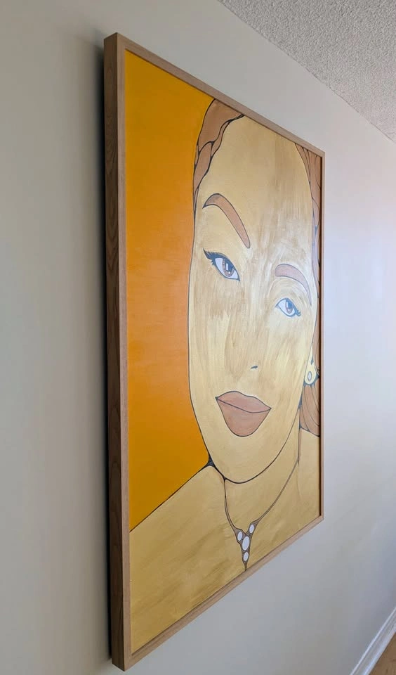 Original Acrylic Painting - Stylized Portrait by Adam Jarvis - photo 4
