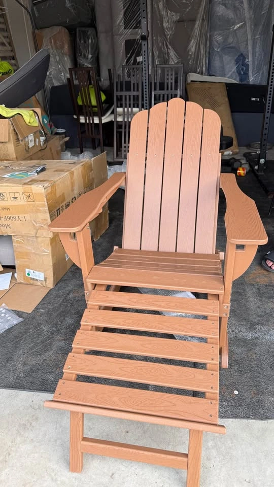 Ciokea Adirondack Glider Chair with Retractable Ottoman - photo 4