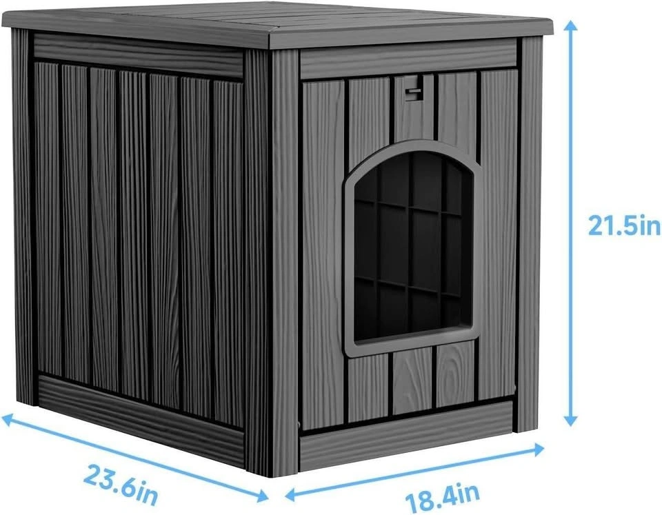 Resin Outdoor Cat House and Side Table - photo 2