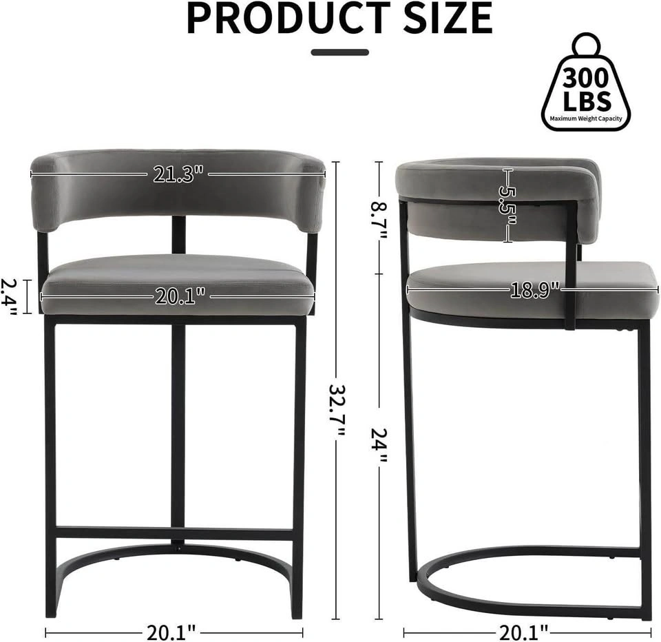 Set of 2 Modern Counter Stools - photo 2