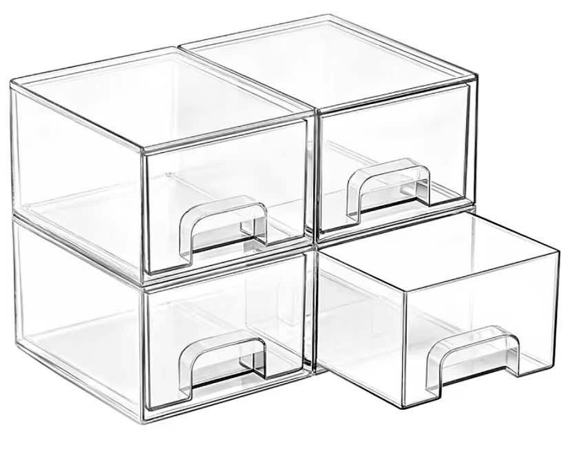 Stackable Clear Acrylic Storage Drawers
