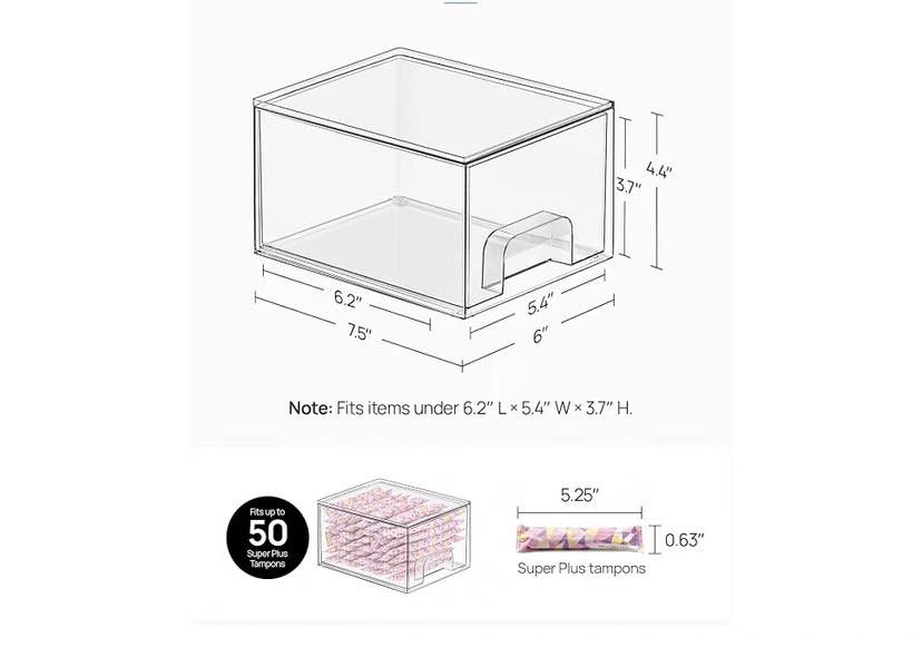 Stackable Clear Acrylic Storage Drawers - photo 2