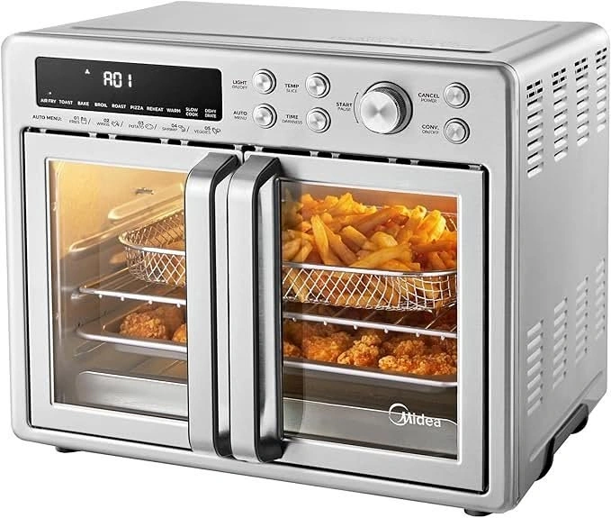 Midea 26.4Qt Air Fryer Toaster Oven, 10-in-1, SS - Brand New