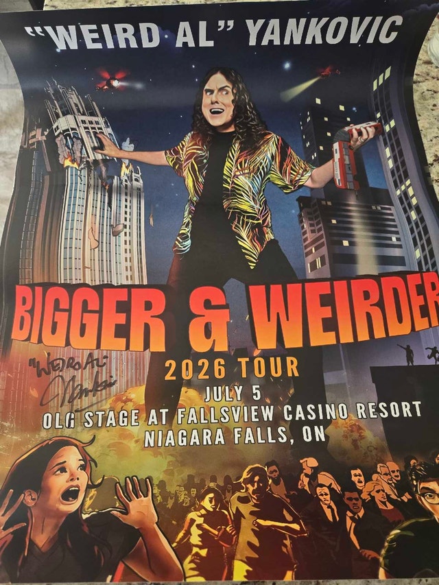 Weird Al Yankovic 2026 Signed Poster and Jacket