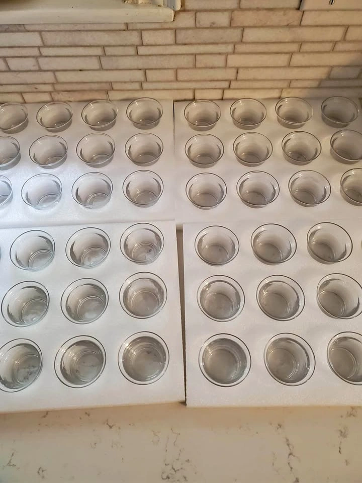 Bulk Clear Glass Votive Candle Holders 48 pieces