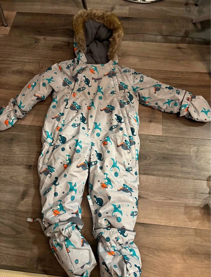 OshKosh Dinosaur Print Hooded Snowsuit