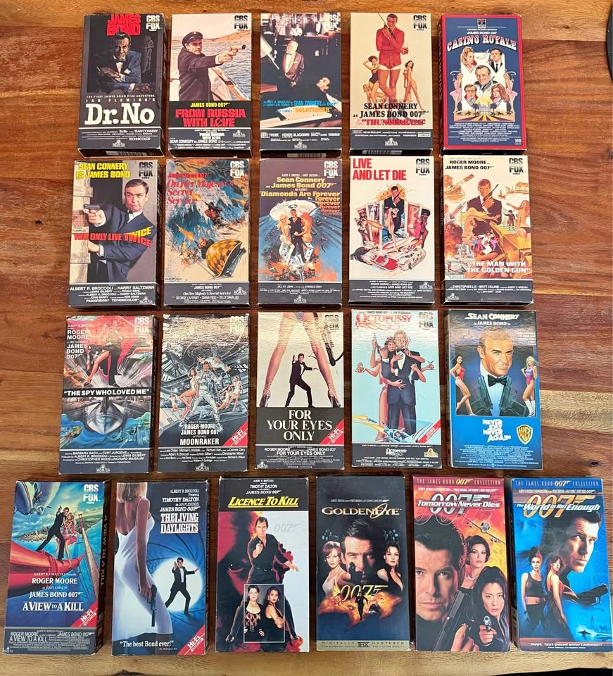 James Bond 007 VHS Collection - 21 Tapes
