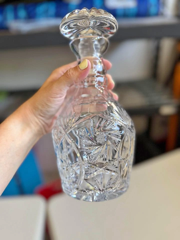 Vintage Cut Crystal Decanter with Stopper