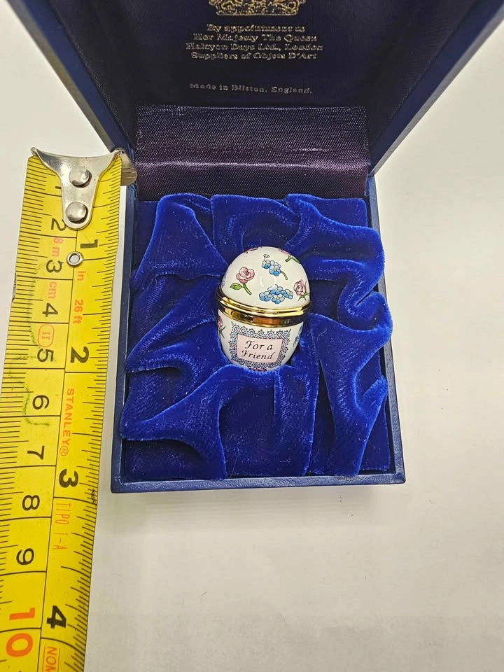 HALCYON DAYS ENAMEL "For a Friend" Keepsake egg in box - photo 5