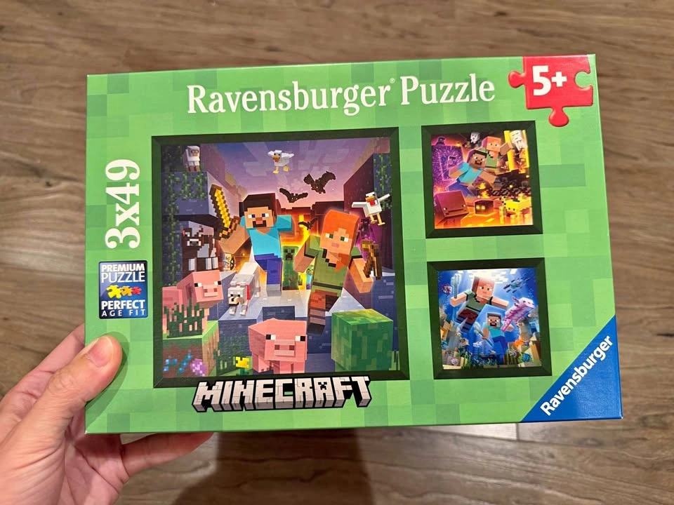 Ravensburger Minecraft 3x49 Piece Puzzle Set NEW