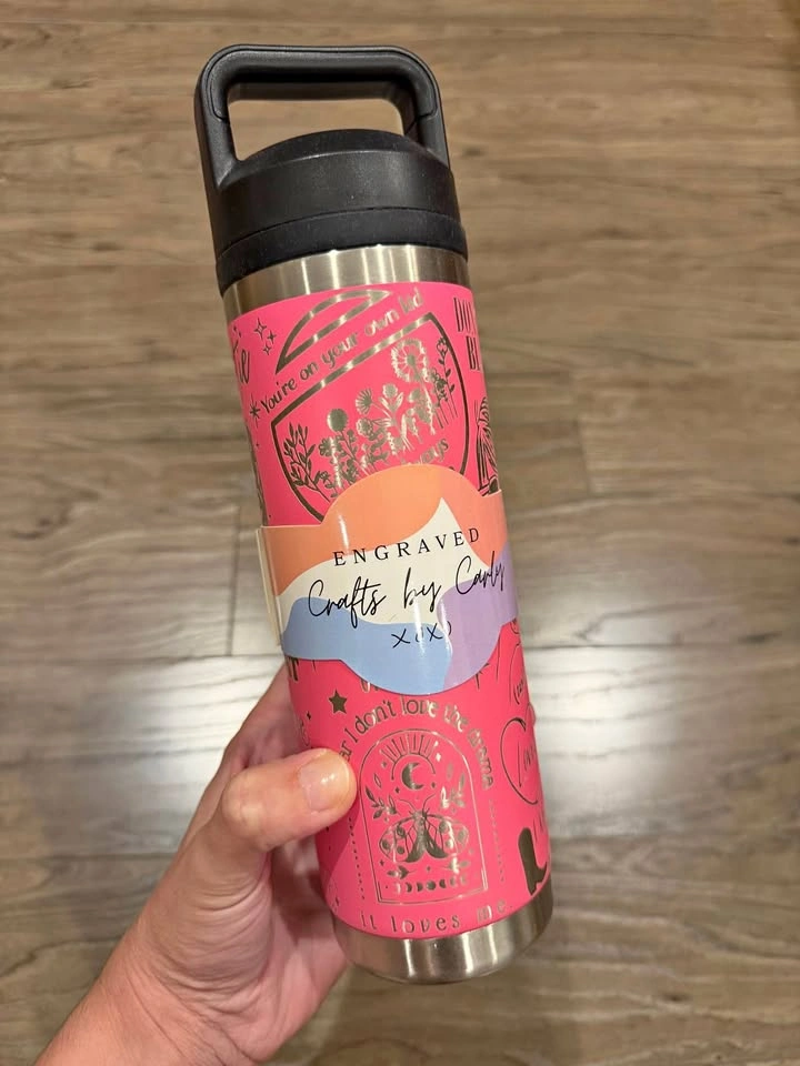 Crafts by Carly Engraved Taylor Swift Swiftie Water Bottle