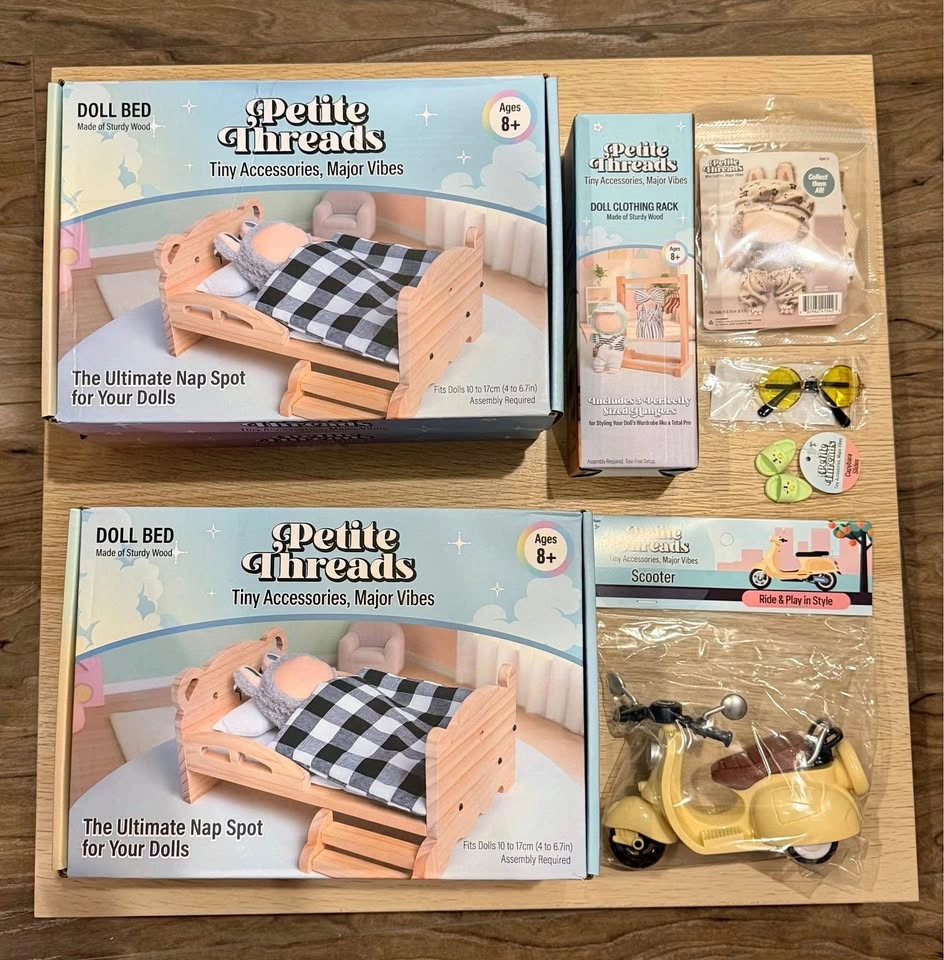 Petite Threads Doll Accessories Bundle for Labubu