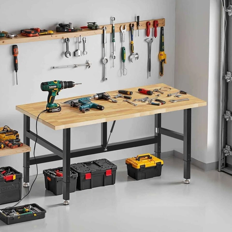 48” Heavy Duty Foldable Workbench – Solid Wood Top – NEW - photo 4