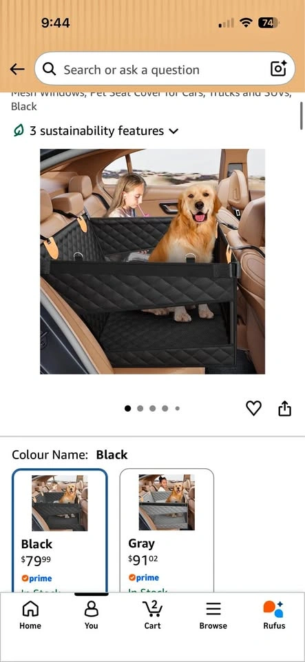 Pet Seat Cover for Cars, Trucks and SUVs