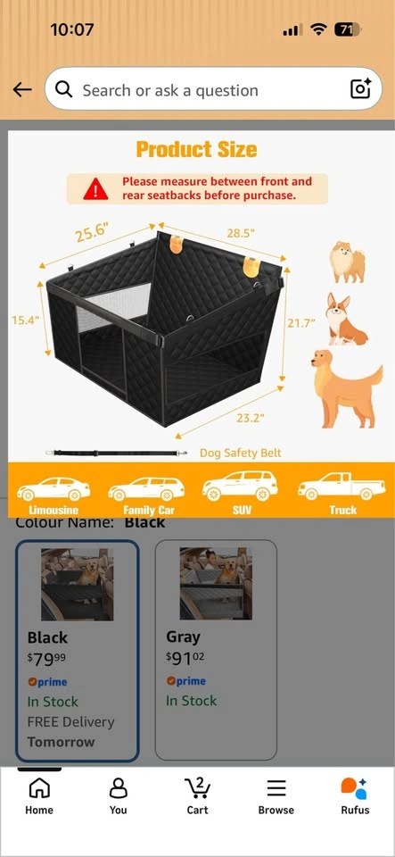 Pet Seat Cover for Cars, Trucks and SUVs - photo 2