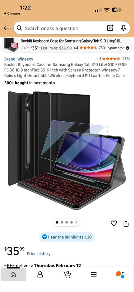 Backlit Keyboard Case for Samsung Galaxy Tab S10/S9 FE/S9 - photo 5