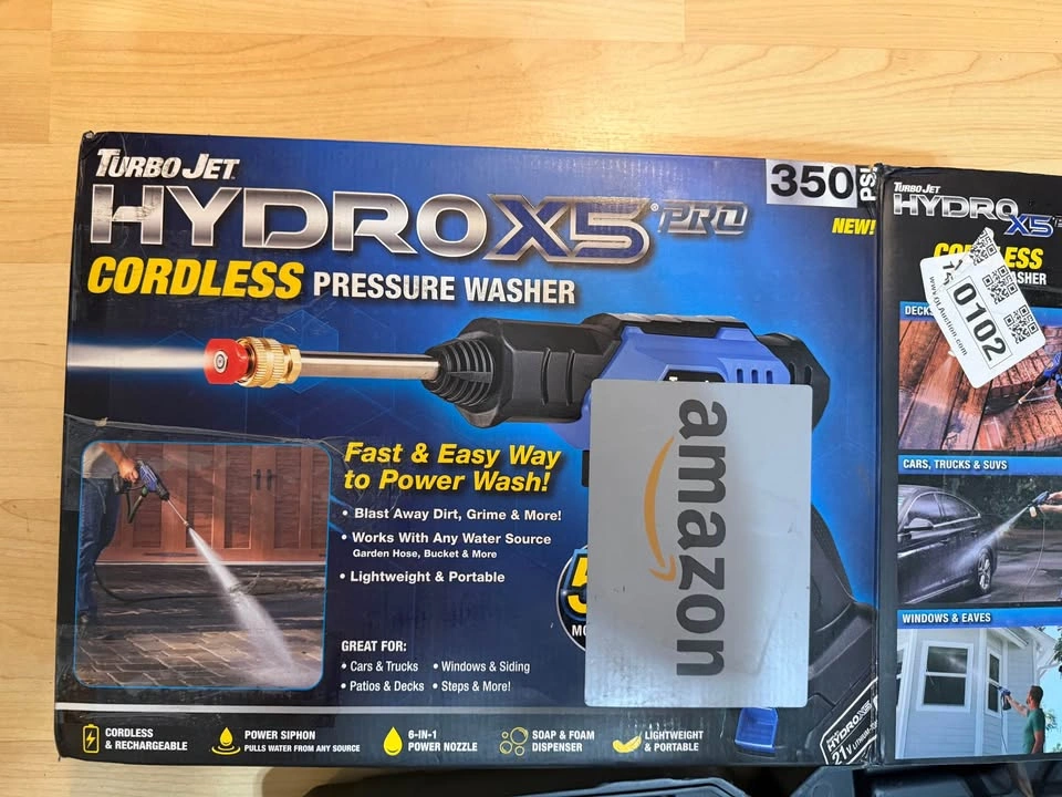 Ontel Turbo Jet HydroX5 Pro Portable Cordless Pressure Washer - photo 3