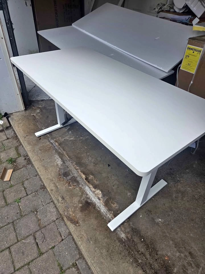 FlexiSpot Electric Standing Desk 55” x 28” – White Adjustable De