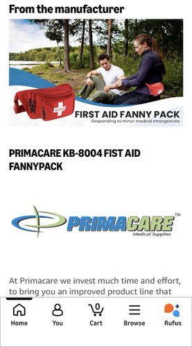 Primacare Medical Supplies First Aid Fanny Pack KB-8004 - photo 5