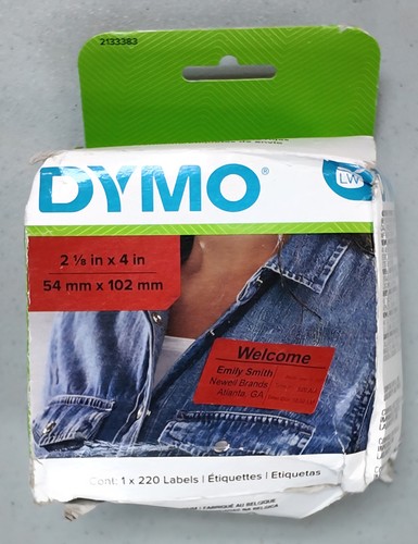 Dymo LabelWriter Multi-Purpose Labels, Red 2-1/8"x4" 220/Pk - photo 2