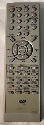 Memorex, Orion, Sansui DVD/VCR Remote Control 076R0JN01A