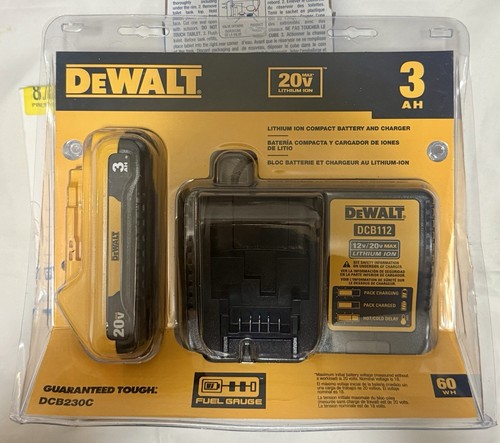 20V DeWALT DCB230C Starter Kit 3.0 Ah Battery + Charger Set