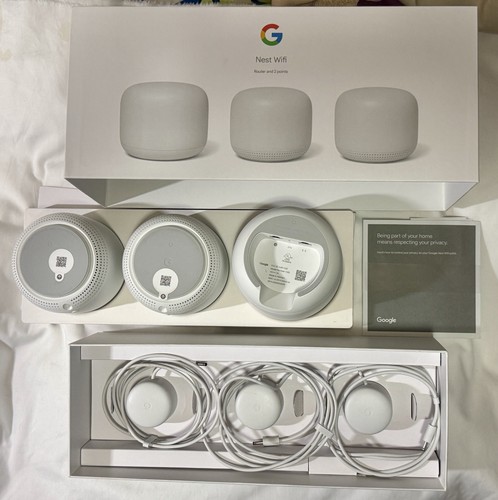 Google Nest Wi-Fi AC2200 Mesh System (2-Pack) - Snow - photo 2