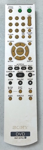 Sony RMT-D175A DVD Player Remote Control – Genuine OEM