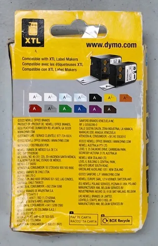 Dymo All-Purpose Vinyl 1/2 inch x 23ft Black on white 1868751 - photo 4