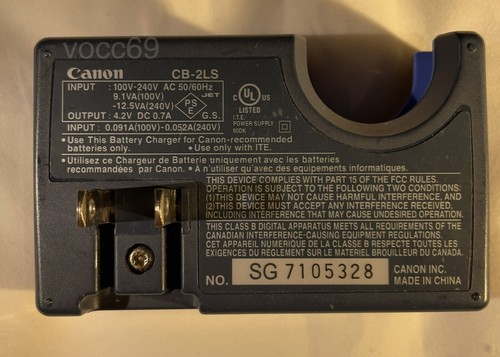 Canon battery charger CB-2LS for certain Canon PowerShot cameras - photo 2