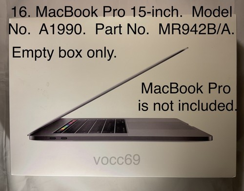 Apple MacBook Pro 15-inch Empty Box