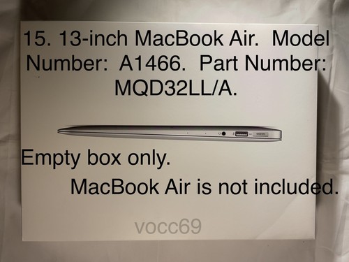 Empty Box only for APPLE MacBook Air 13-inch
