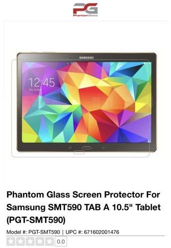 Phantom Glass Screen Protector for Samsung Tab A 10.5”