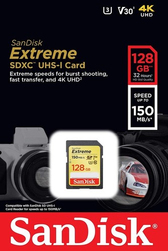 Sandisk 128GB Extreme SDXC UHS-I Memory Card - photo 4