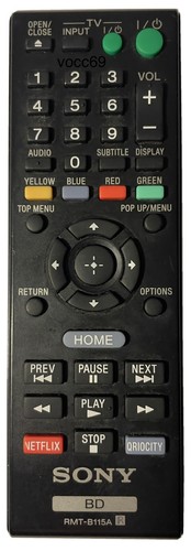Sony BD RMT-B115A Remote Control