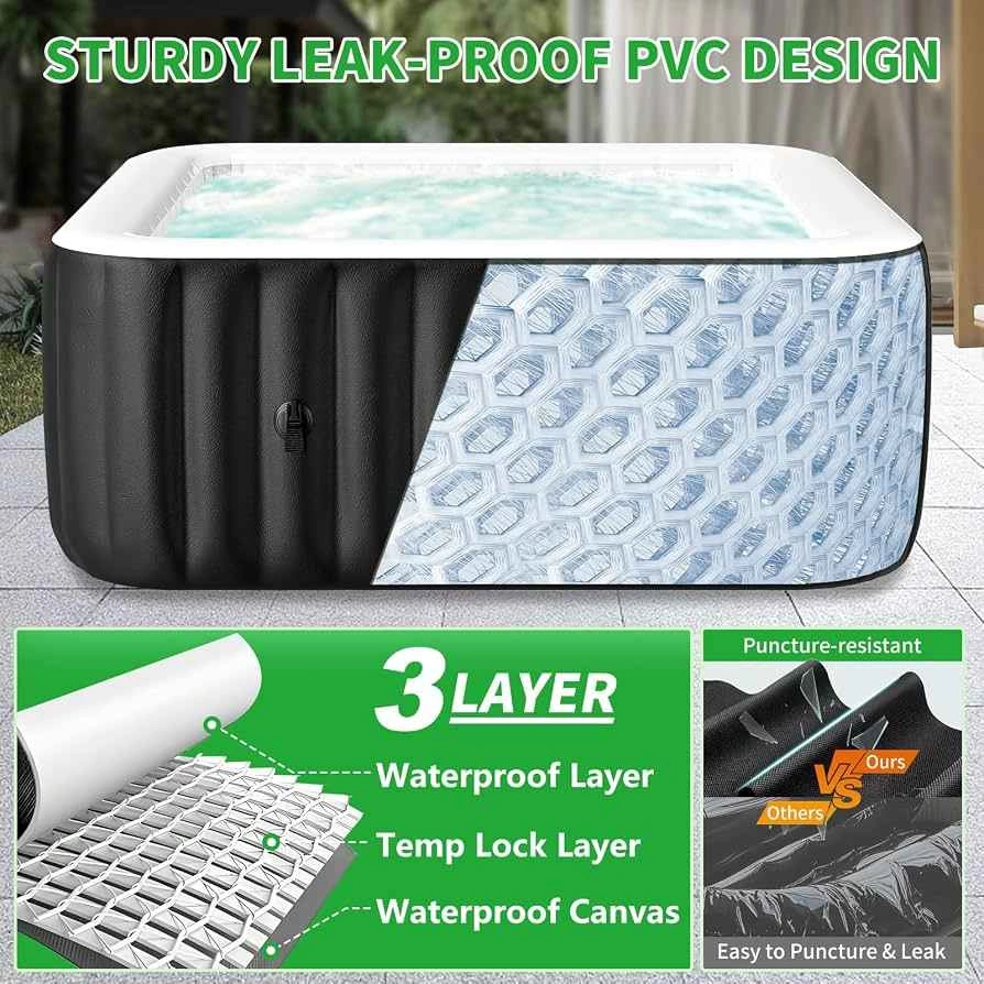 Inflatable Hot Tub Spa with Heater & Pump – Complete Set - photo 3