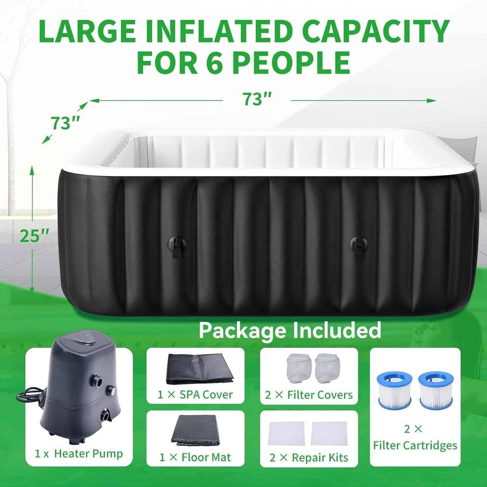 Inflatable Hot Tub Spa with Heater & Pump – Complete Set - photo 4