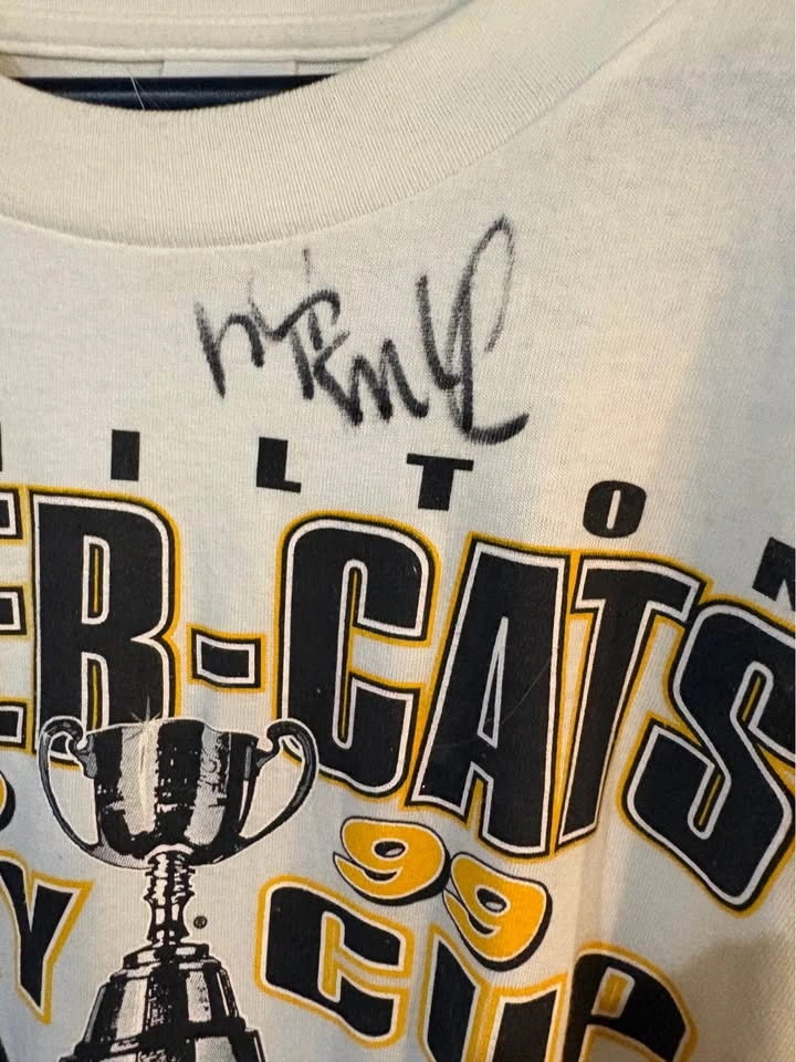 Hamilton Tiger-Cats 1999 CFL Grey Cup Champions Signed T-Shirt! - photo 2