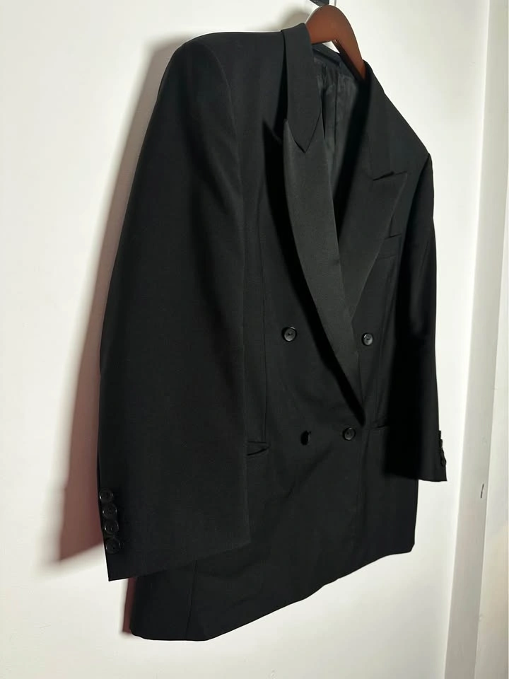 Vintage Vitale Barberis Canonico Double Breasted Tuxedo Jacket - photo 5