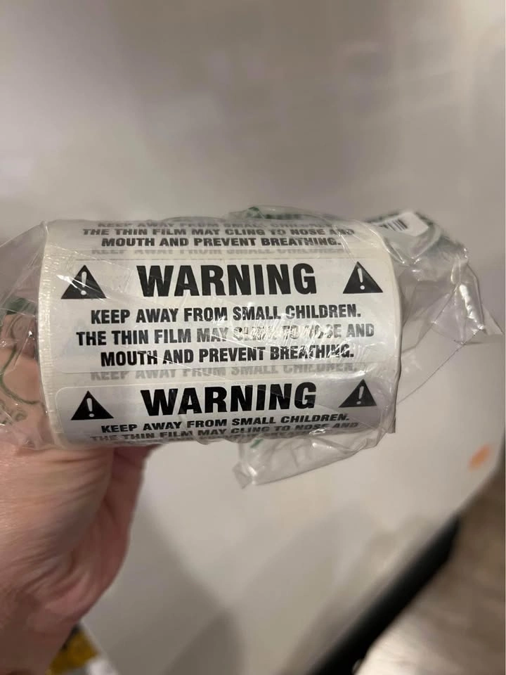 Suffocation Warning Stickers for Shipping - 500 Labels/Roll - photo 2