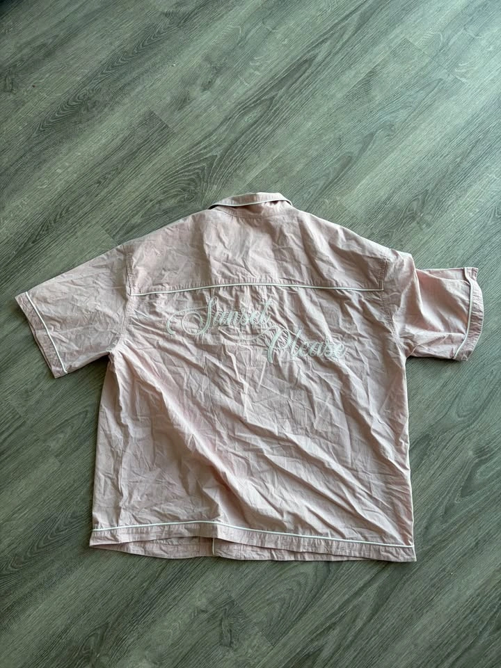 Pull&Bear “Sunset Please” Pink Short Sleeve Shirt – Size XS - photo 2