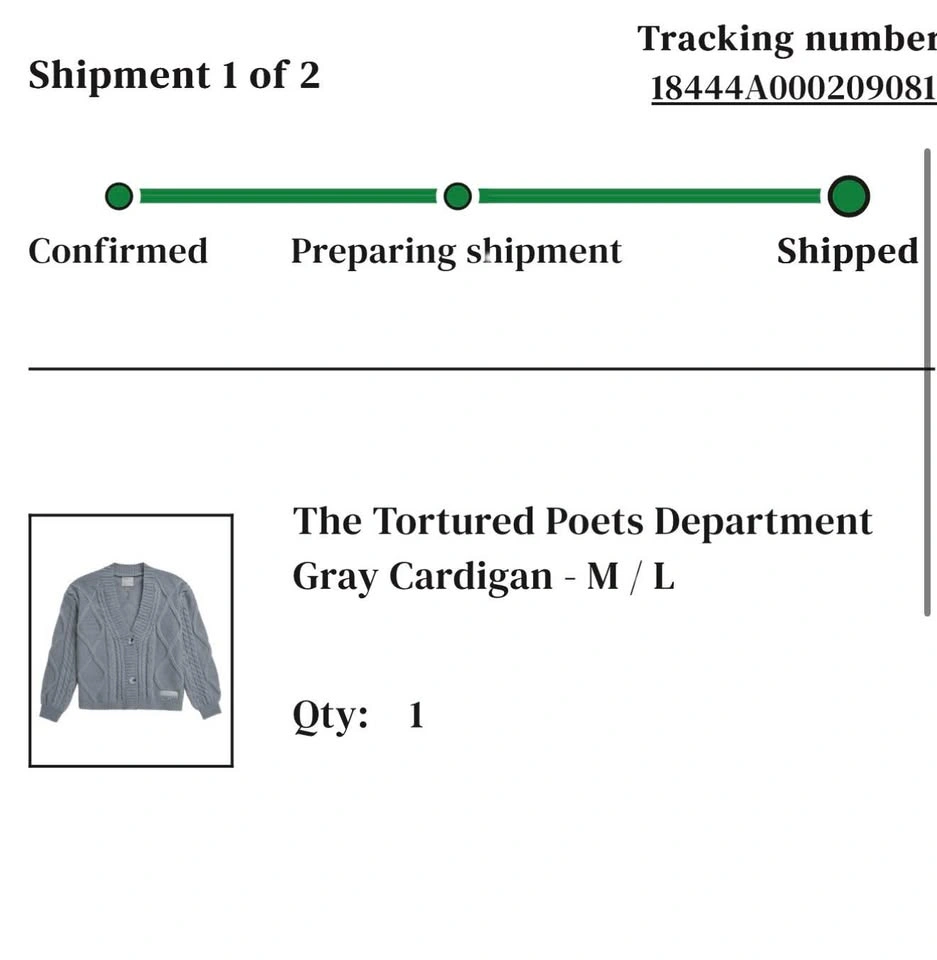 Taylor Swift TTPD CARDIGAN NEW IN PACKAGE M/L - photo 2