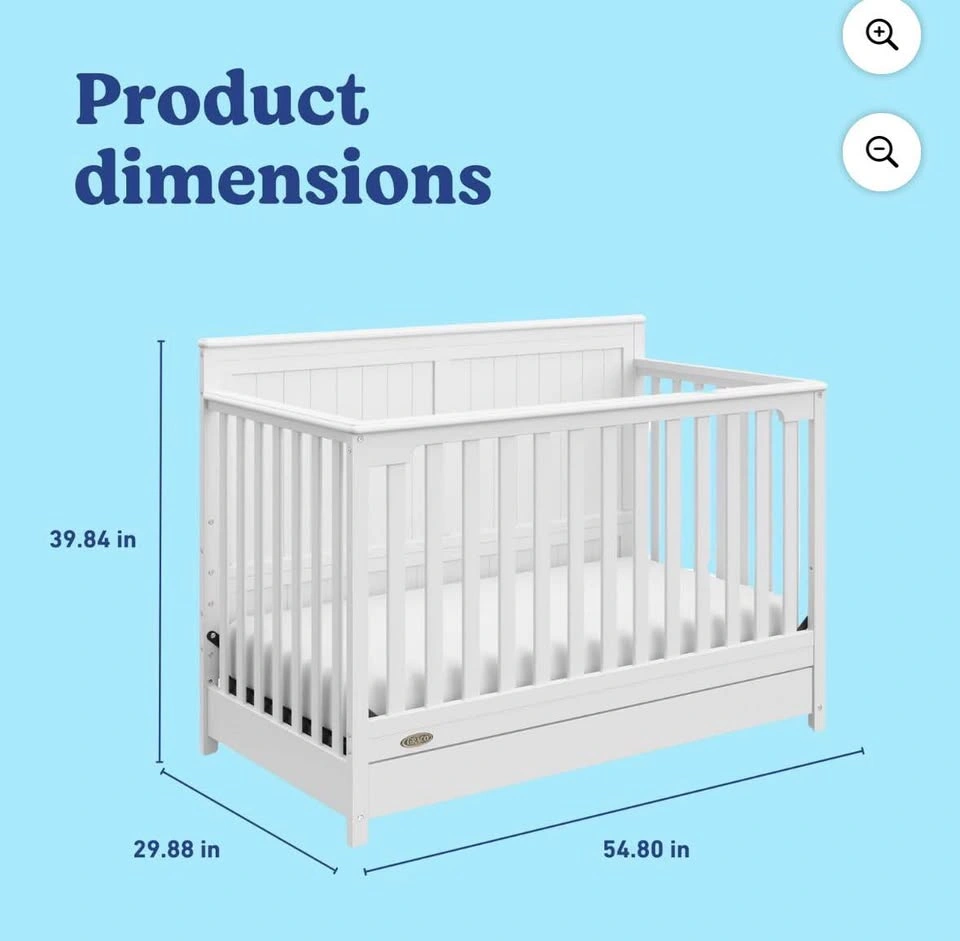 Graco Melrose 5-in-1 Convertible Crib with Drawer — White - photo 5