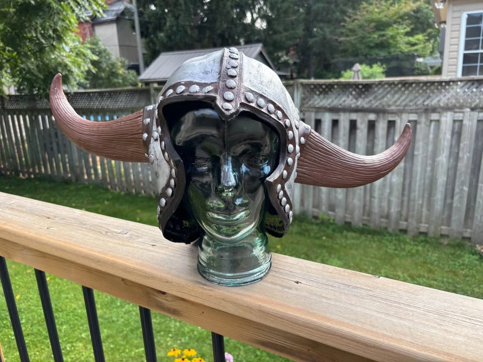Epic Horned Viking Costume Helmet / Barbarian Hat (Halloween) - photo 3