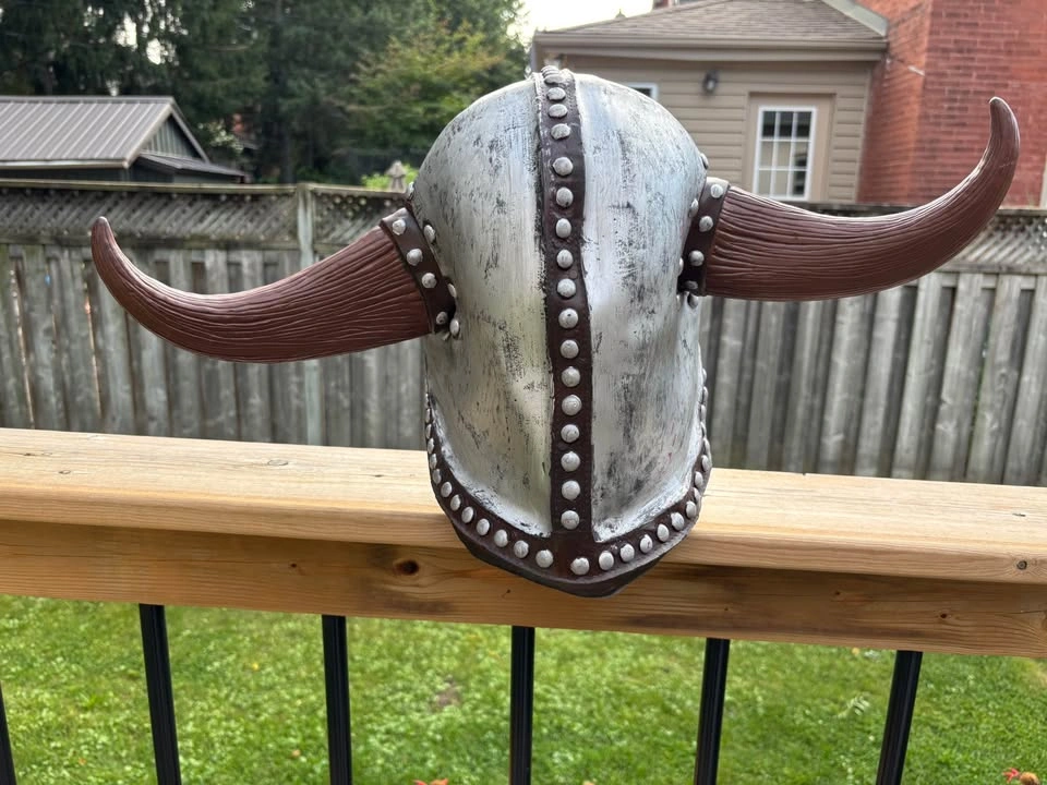 Epic Horned Viking Costume Helmet / Barbarian Hat (Halloween) - photo 5