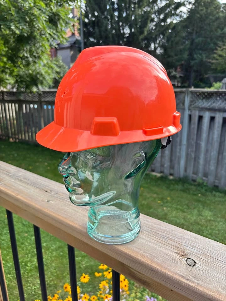 🎃Neon Orange Hard Hat – Perfect for Costumes / Cosplay!