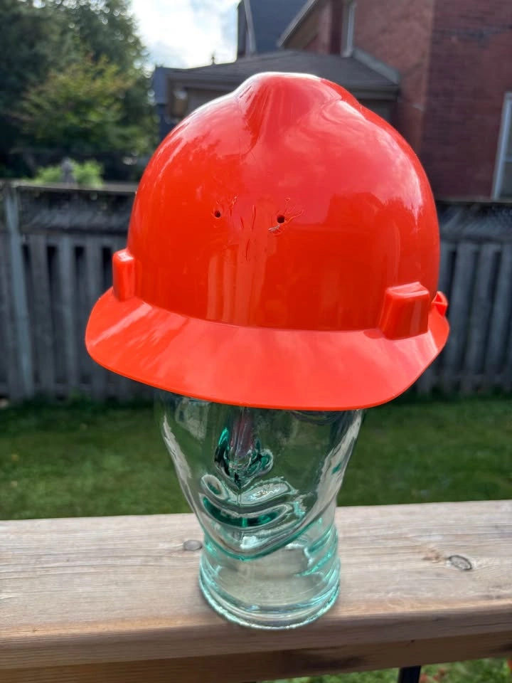 🎃Neon Orange Hard Hat – Perfect for Costumes / Cosplay! - photo 2